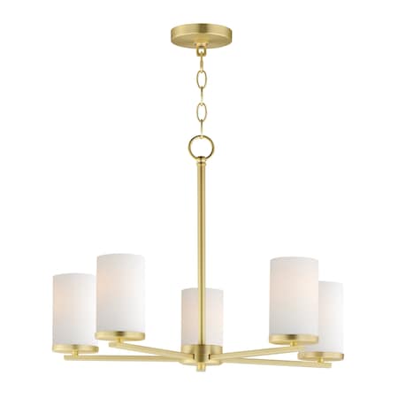Maxim Lighting Lateral 5-Light Chandelier, Satin Brass 10286SWSBR